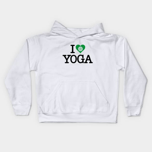 I Heart Chakra Yoga Kids Hoodie by Nirvanax Studio